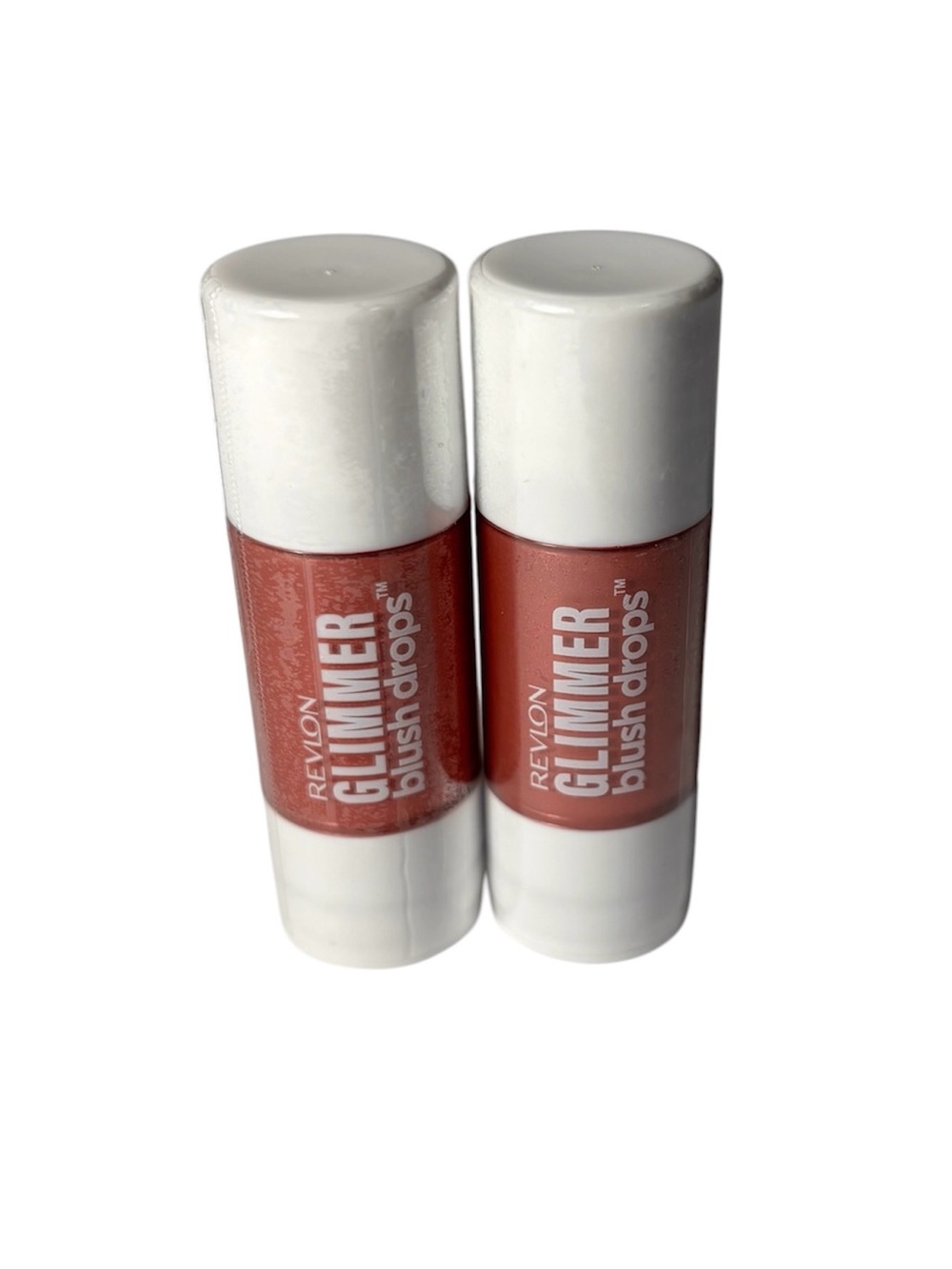 Revlon Glimmer Blush Drops Liquid Blush Duo 101 Coralicious New Lot of 2